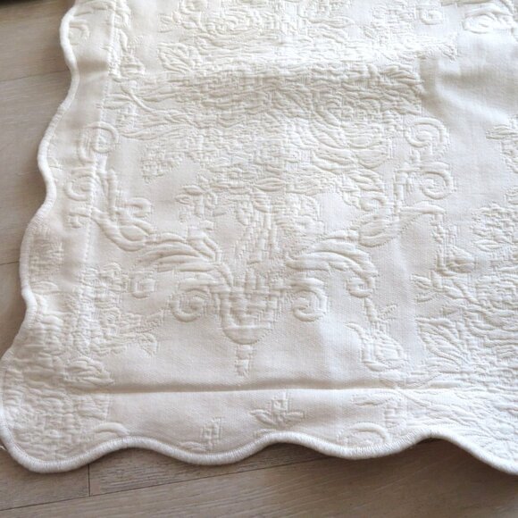 JCP Home Matelassé Quilted Pillow Shams 2 Standard Made in Portugal Pale Yellow - Picture 4 of 15